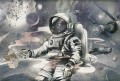 Astronauten-Tapete für Jungen