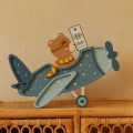VINTAGE LAMPE FLUGZEUG DENIMBLAU BÄR