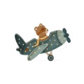 VINTAGE LAMPE FLUGZEUG DENIMBLAU BÄR