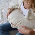 STILLKISSEN GEWASCHTE BAUMWOLLE HELLBEIGE