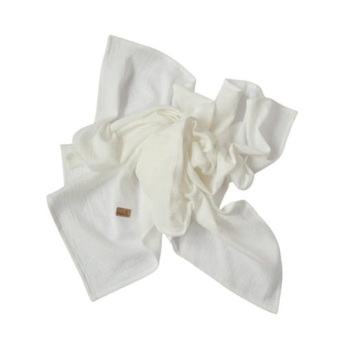 MUSSELIN BABY WICKEL MILCHWEISS