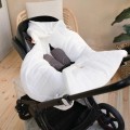 MUSSELIN BABY AUTOSITZDECKE MILCHWEISS
