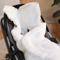 MUSSELIN BABY AUTOSITZDECKE MILCHWEISS
