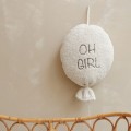 WANDDEKO BALLON OH GIRL TEDDY CREME