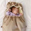 WOLLE KINDERWAGEN SCHLAFSACK SAMT BEIGE