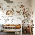 Die Tapete für das Kinderzimmer mit Safari-Motiv