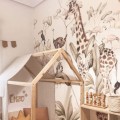 Die Tapete für das Kinderzimmer mit Safari-Motiv