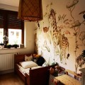 Die Tapete für das Kinderzimmer mit Safari-Motiv
