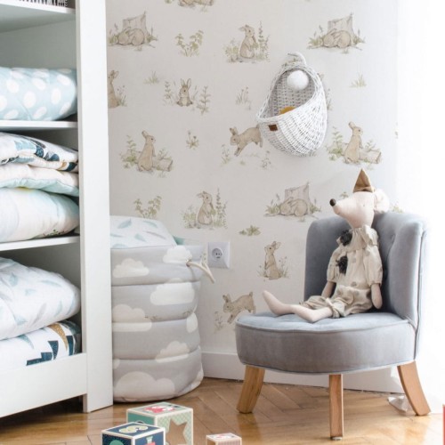 TAPETE HÄSCHEN BEIGE