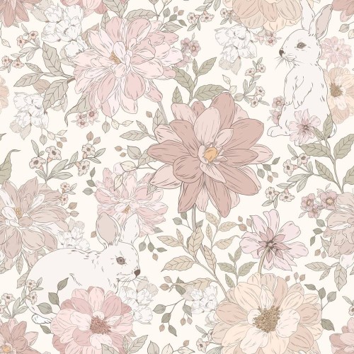 TAPETE MIT KANINCHEN