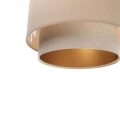 DOPPELTE HÄNGELAMPE BOHO LEINEN GOLD