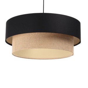 BPS KONCEPT - DOPPELTE HÄNGELAMPE BOHO MIT SCHWARZEM SATIN