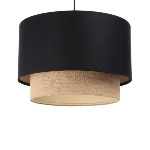 BPS KONCEPT - DOPPELTE HÄNGELAMPE BOHO MIT SCHWARZEM SATIN HOCH
