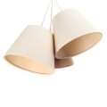 DREIFACHE HÄNGELAMPE GLOCKE BOHO JUTE LEINEN