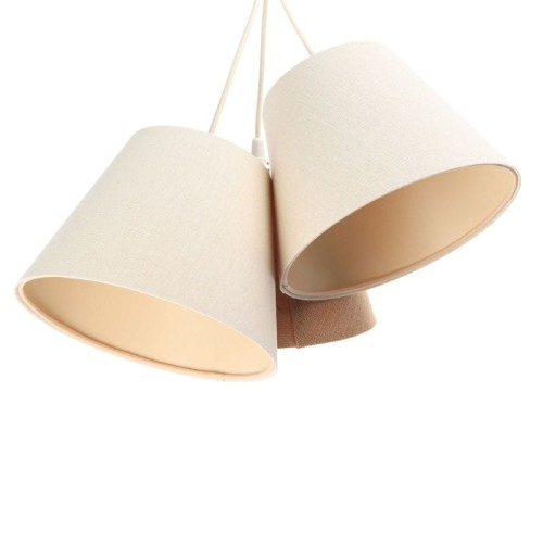 DREIFACHE HÄNGELAMPE GLOCKE BOHO JUTE LEINEN