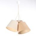 DREIFACHE HÄNGELAMPE GLOCKE BOHO JUTE LEINEN