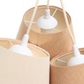DREIFACHE HÄNGELAMPE GLOCKE BOHO JUTE LEINEN