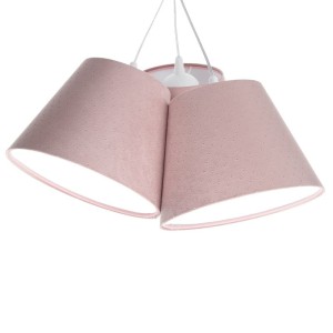 BPS KONCEPT - DREIFACHE HÄNGELAMPE GLOCKE JASMIN BEBE GESTEPPT PUDERROSA