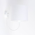 WANDLAMPE JASMIN BEBE GESTEPPT WEISS