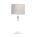 TISCHLAMPE GLAMOUR JASMIN BEBE GESTEPPT LEICHT CREMIG