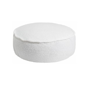 MEOW BABY - RUNDER POUF BOUCLE WEISS