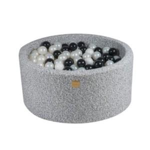 MEOW BABY - TROCKENES BALLBAD RUND BOUCLE GRAU MELANGE