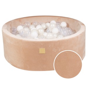 MEOW BABY - TROCKENES BALLBAD RUND VELVET CORD SAND