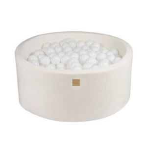 MEOW BABY - TROCKENES BALLBAD RUND SUPERSOFT VELVET WEISS