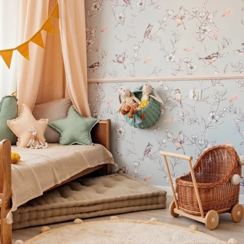 tapeta dla dziewczynki malumi spring is coming mint (1).jpg