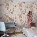 tapeta leśna dla dziewczynki woodland girls pink.jpg