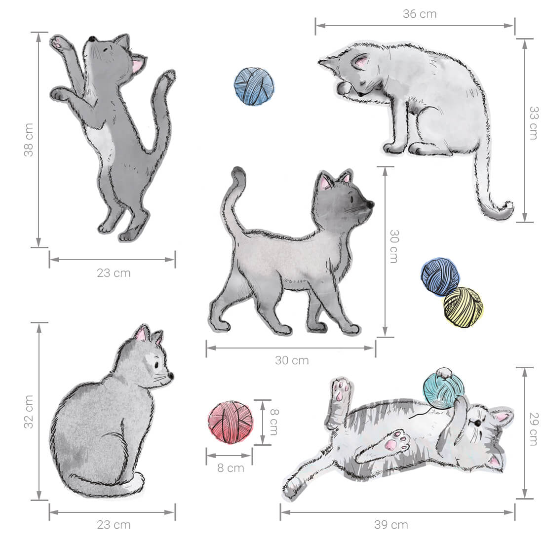 cats wall stickers