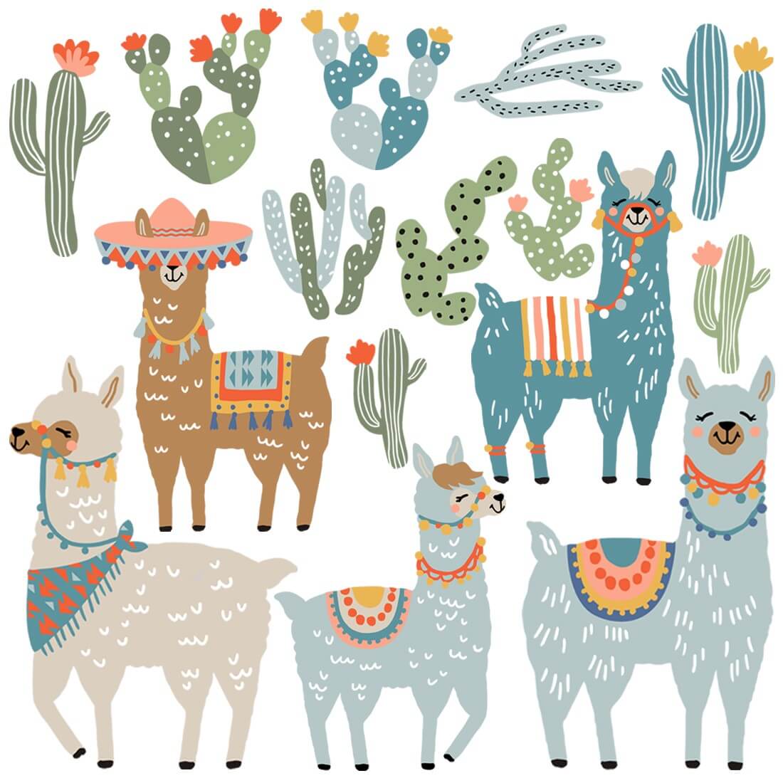 wall stickers llamas